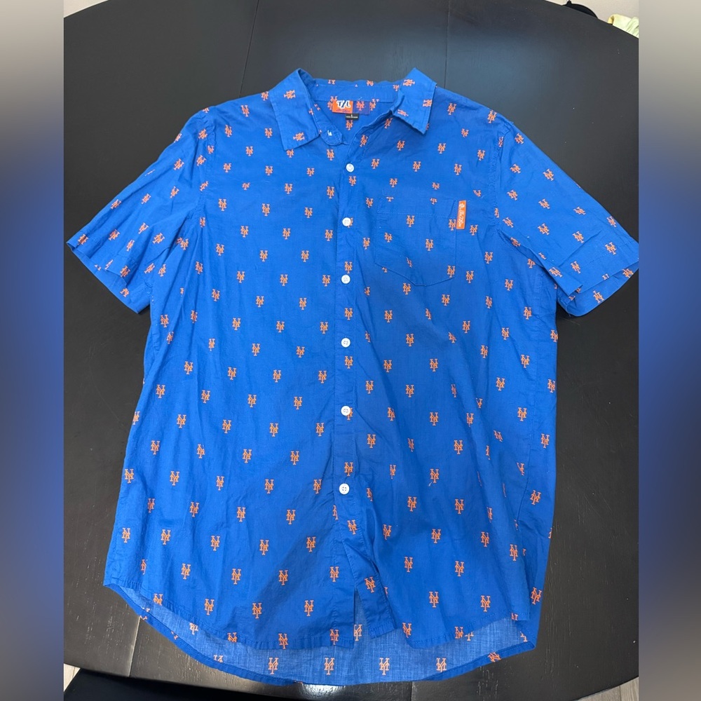 The 7 Line New York Mets Button Up Tshirt